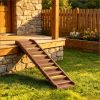 Foldable Dog Stairs for Car Truck SUV - Brown Medium Small Dogs Ramp Pet Step for Easy Vehicle Access