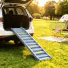 Foldable Dog Stairs for Car Truck SUV - Gray Medium Small Dog Ramp Accessory for Easy Vehicle Access