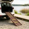Foldable Dog Stairs for Car Truck SUV - Brown Medium Small Dogs Ramp Pet Step for Easy Vehicle Access
