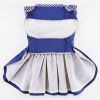 Blue Gingham Dog Dress with Matching Leash