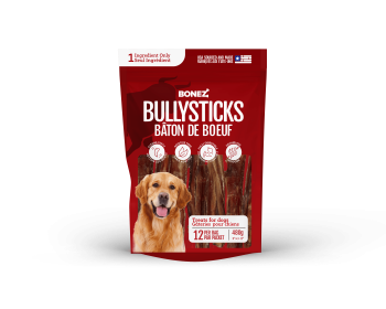 Bonez, Standard Bully Sticks, 6 or 12 Sticks, 6 or 10 Inch (Pack Quantity: 12, size: 6 Inch)