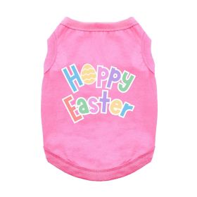 Hoppy Easter Dog Shirt (Color: Carnation Pink, size: X-Small)
